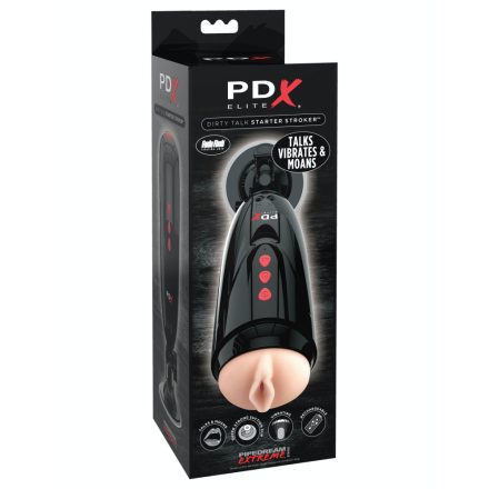 PDX Dirty Talk Starter Stroker akkus maszturbátor