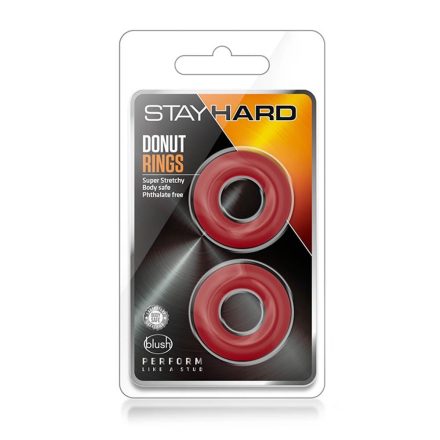 STAY HARD DONUT RINGS - 2 részes péniszgyűrű szett